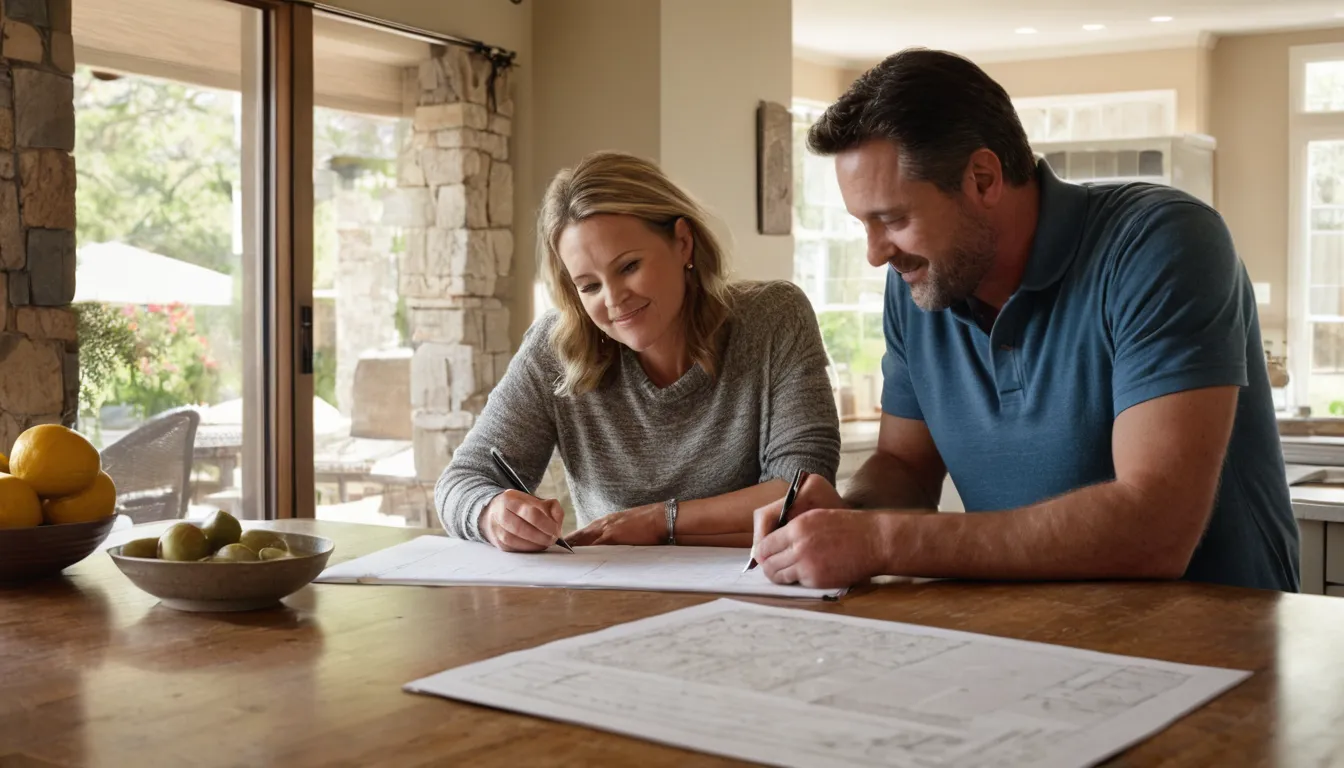 Homeowner reviewing a septic quote with a provider in the Agawam Town area